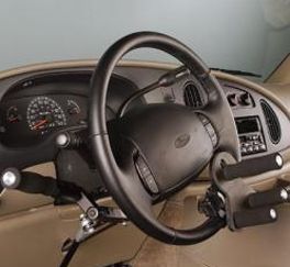 Car steering wheel with hand controls