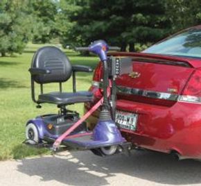 Car with scooter carrier