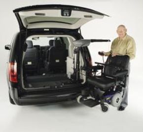Accessible vehicle with open trunk