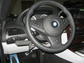 Interior of a luxury car cockpit