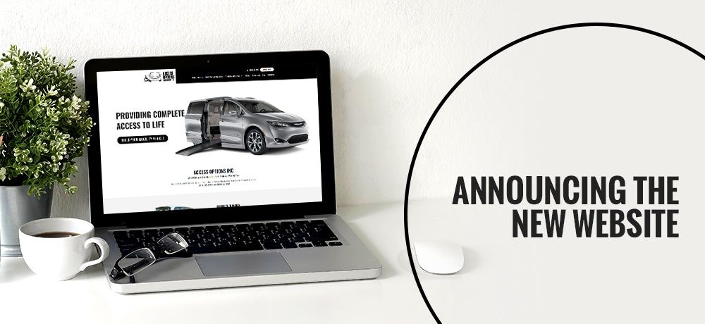 Announcing new website with laptop display