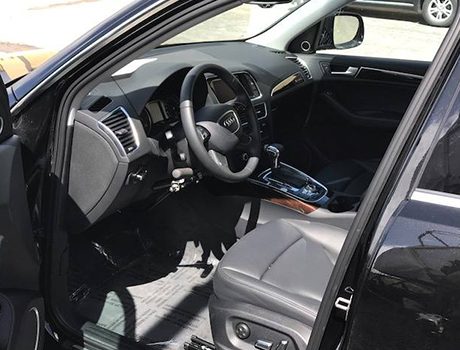Modern car steering wheel and controls
