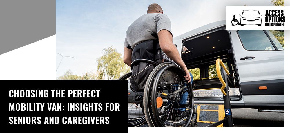 Wheelchair user entering accessible van