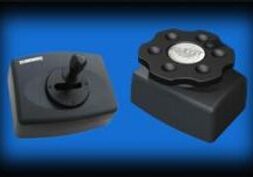 Black joystick and button duo