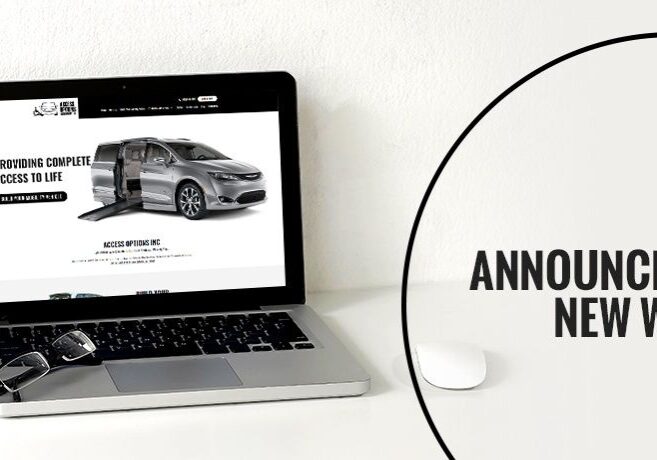 Announcing new website with laptop display