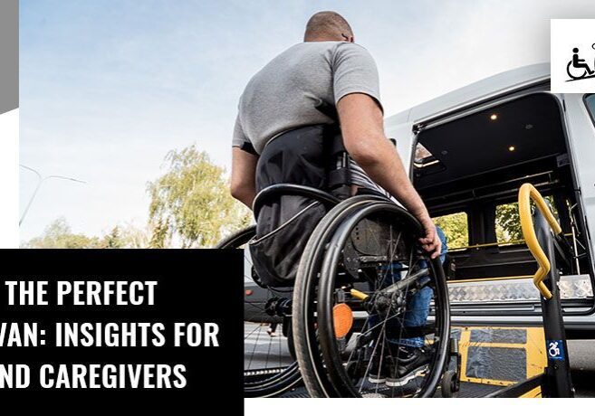 Wheelchair user entering accessible van